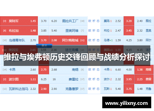 维拉与埃弗顿历史交锋回顾与战绩分析探讨
